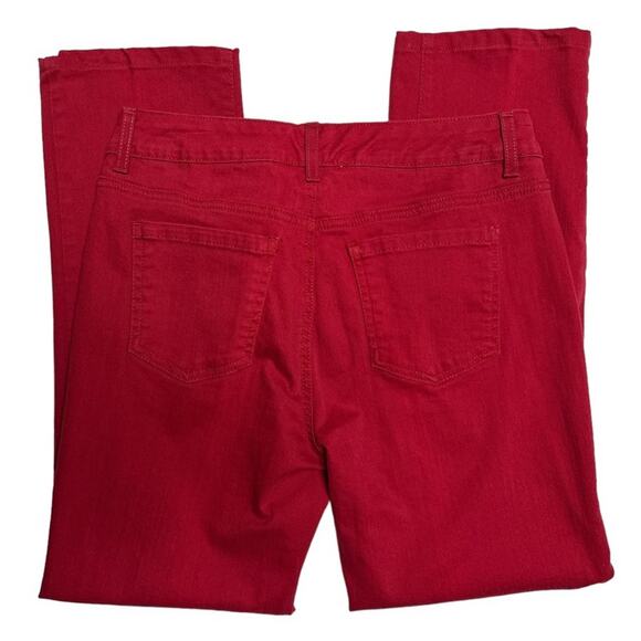 BANDOLINO Jeans Womens Size 8 Caroline Slim Straight Red - Picture 4 of 8